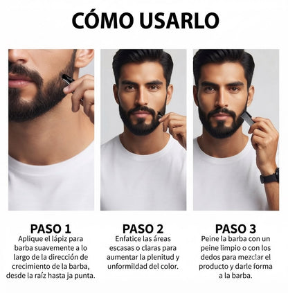 lapiz rellenador de barba Black