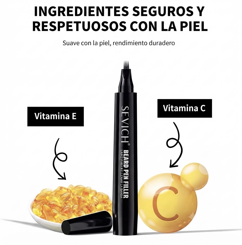 lapiz rellenador de barba Black