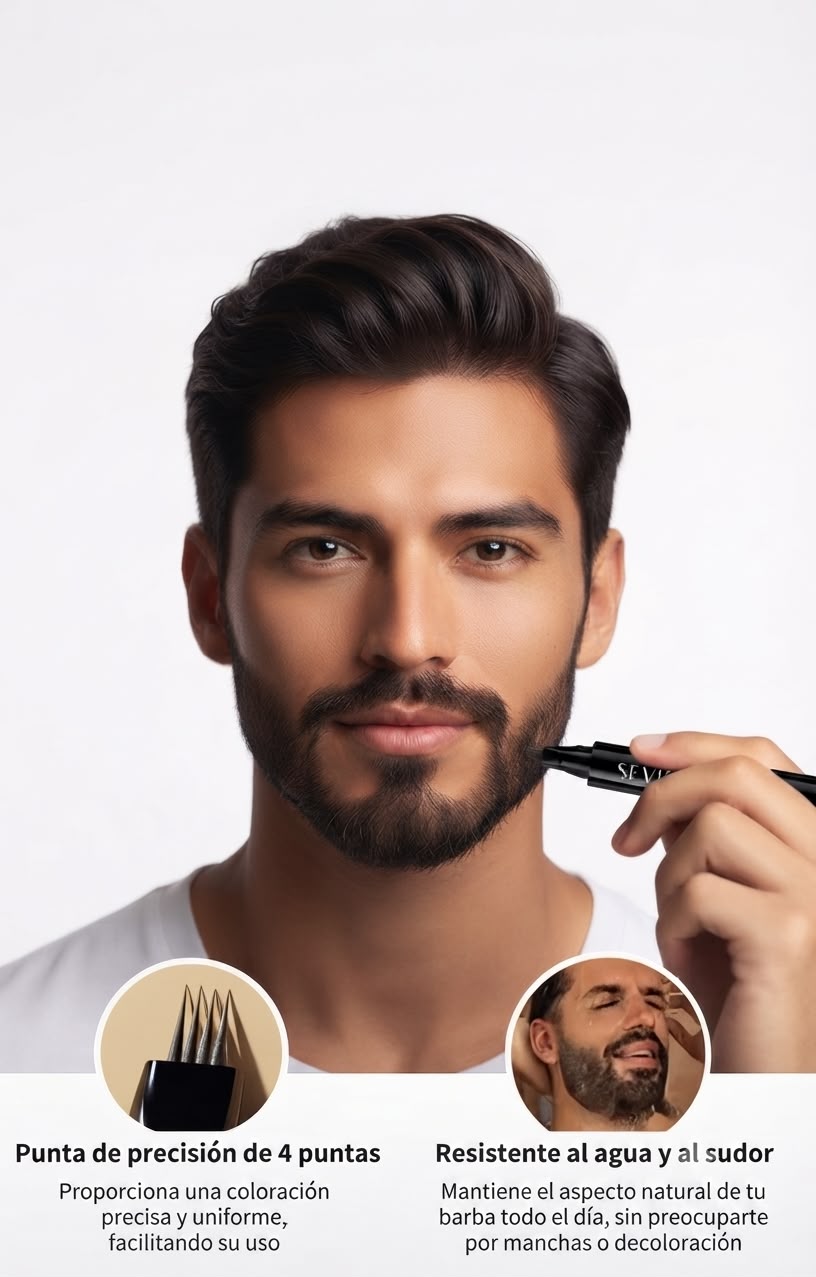 lapiz rellenador de barba Black